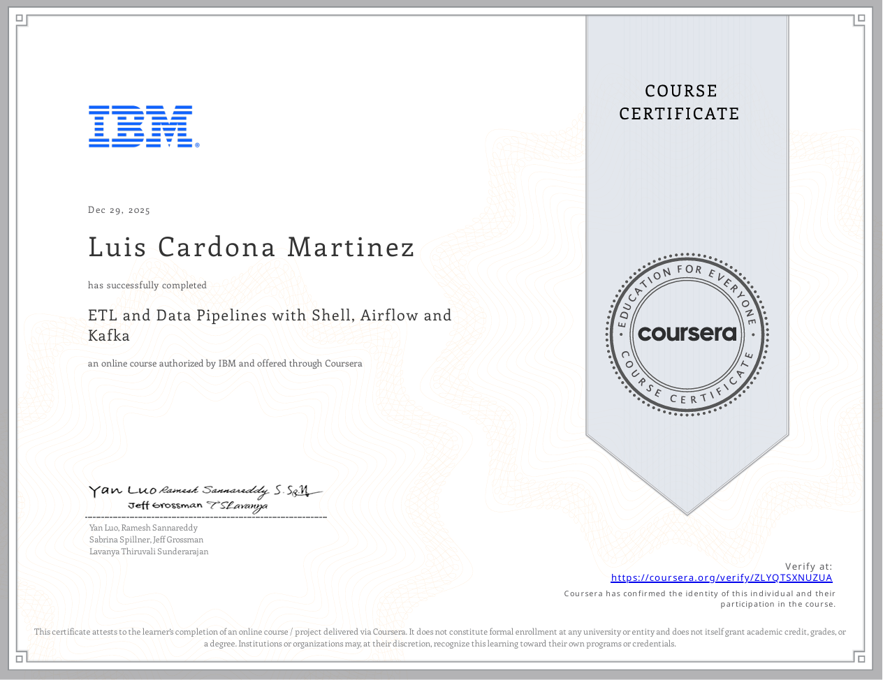 ETL and Data Pipelines with Shell, Airflow and Kafka